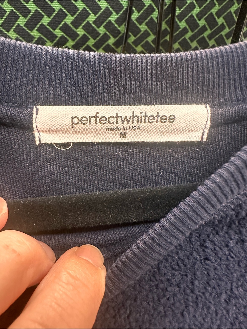 Perfect White Tee Sherpa Sweatshirt Black Crewneck Pullover Size Medium - Picture 4 of 7